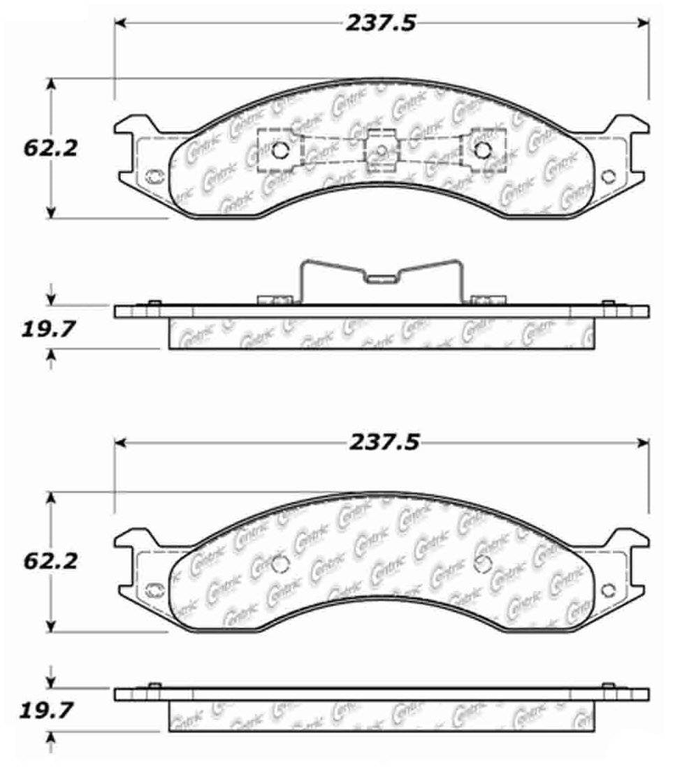 Centric Parts Disc Brake Pad Set with Semi-Metallic friction