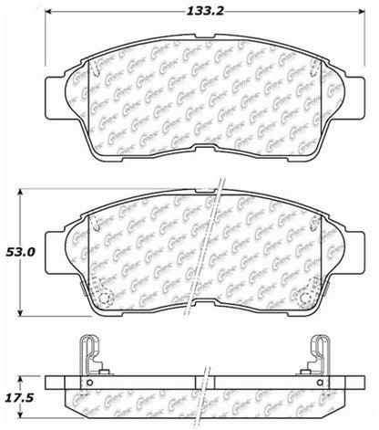Centric Parts Disc Brake Pad Set with Semi-Metallic friction 106.05620