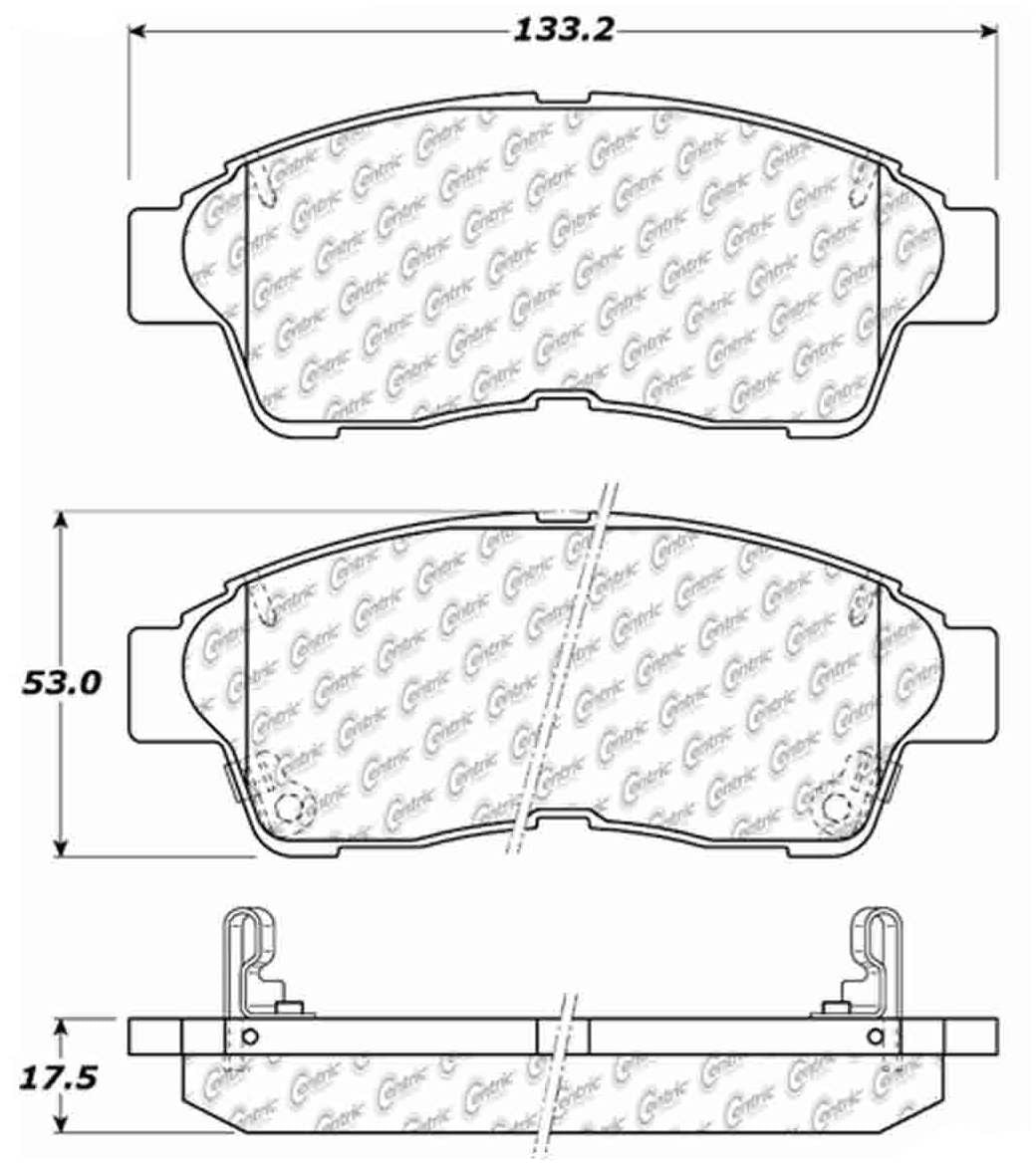 Centric Parts Disc Brake Pad Set Long wearing Semi-Metallic with 100% shimmed for noise elimination 106.05621