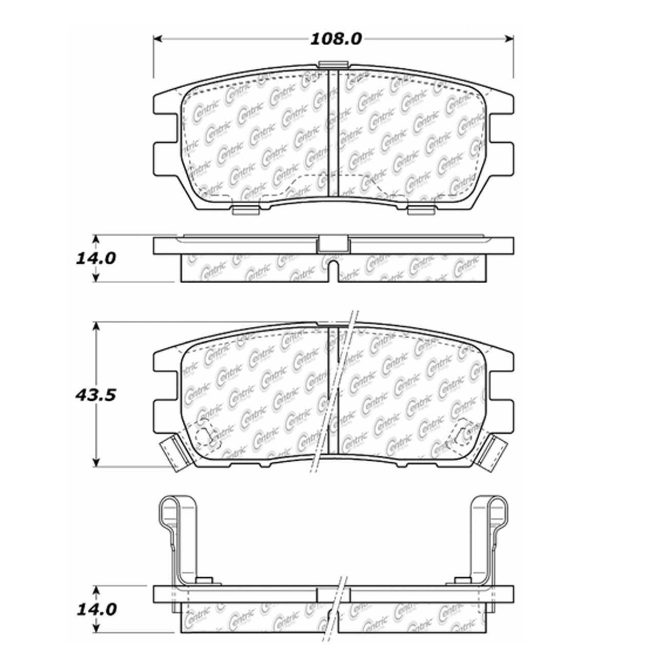 Centric Parts Disc Brake Pad Set 106.05670