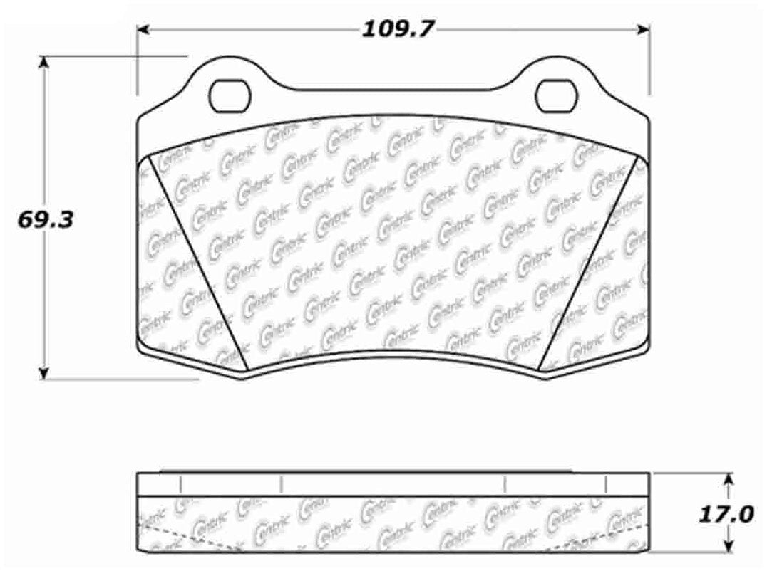 Centric Parts Disc Brake Pad Set Posi Quiet Long Wearing Semi-Metallic with 100% Scorched and Shimmed for Heavy Duty Applications 106.05920