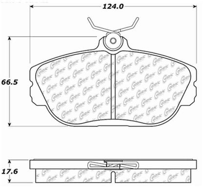 Centric Parts Disc Brake Pad Set Long wearing Semi-Metallic friction formula with 100% shimmed and scorched for easy bed-in 106.06010