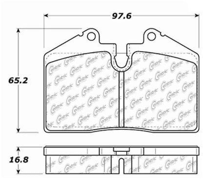 Centric Parts Disc Brake Pad Set Posi Quiet Extended Wear with Shims for 1992-2004 Ferrari 348/575/F355 106.06080