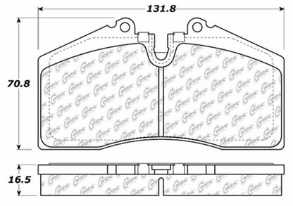 Centric Parts Disc Brake Pad Set Posi Quiet Extended Wear with Shims for Porsche 911 1998-1991 106.06090