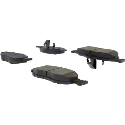 Centric Parts Disc Brake Pad Set Posi Quiet Extended Wear with Shims and Hardware for 1995-2000 Ford Contour Mystique 2002-1999 Mercury Cougar 106.06480