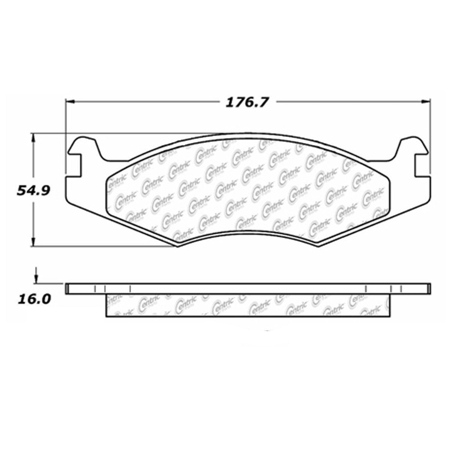 Centric Parts Disc Brake Pad Set Posi Quiet Extended Wear with Shims and Hardware for 2001-1992 Hummer, 2004-2006 H1 106.06510