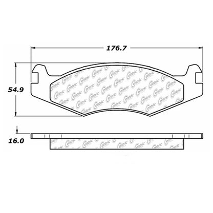 Centric Parts Disc Brake Pad Set Posi Quiet Extended Wear with Shims and Hardware for 2001-1992 Hummer, 2004-2006 H1 106.06510