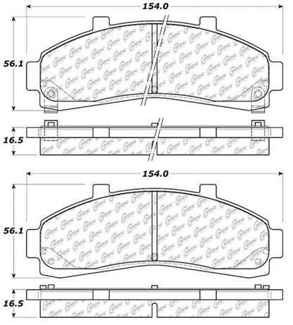 Centric Parts Disc Brake Pad Set Posi Quiet Extended Wear 106.06520
