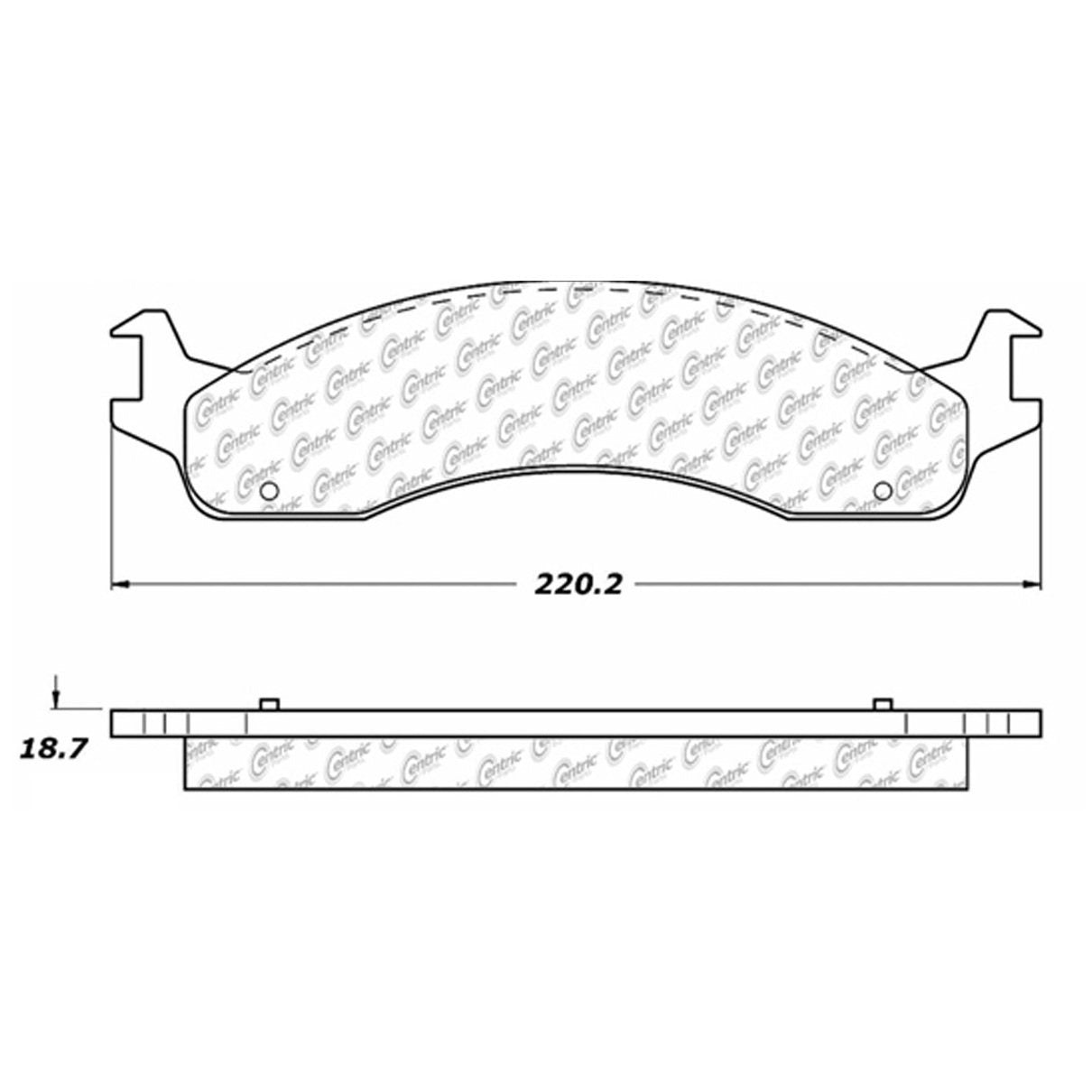 Centric Parts Disc Brake Pad Set Posi Quiet Extended Wear with Shims and Hardware for 2000-2007 Ford E-Series