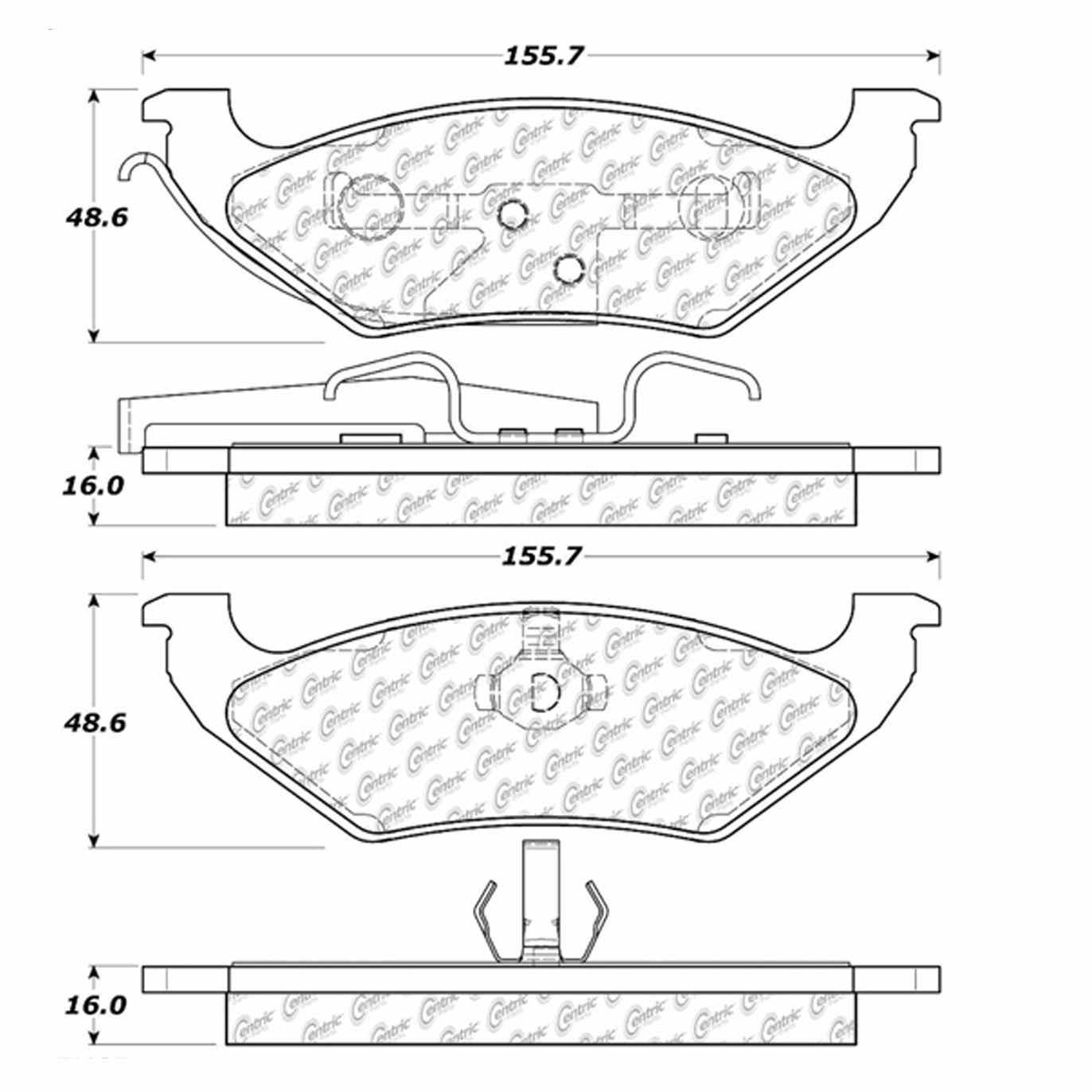 Centric Parts Disc Brake Pad Set Posi Quiet Extended Wear with Shims and Hardware for 1995-1992 Ford Crown Victoria, 1995-1991 Grand Marquis, 1995-1990 Lincoln Town Car, 1995-1992 Mercury Grand Marquis 106.06620