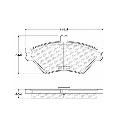 Centric Parts Disc Brake Pad Set Posi Quiet Extended Wear with Shims and Hardware for 1995-1997 Ford Crown Victoria Lincoln Town Car Mercury Grand Marquis 106.06780