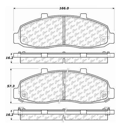 Centric Parts Disc Brake Pad Set Long wearing Semi-Metallic friction formula with 100% shimmed and scorched for easy bed-in 106.06790