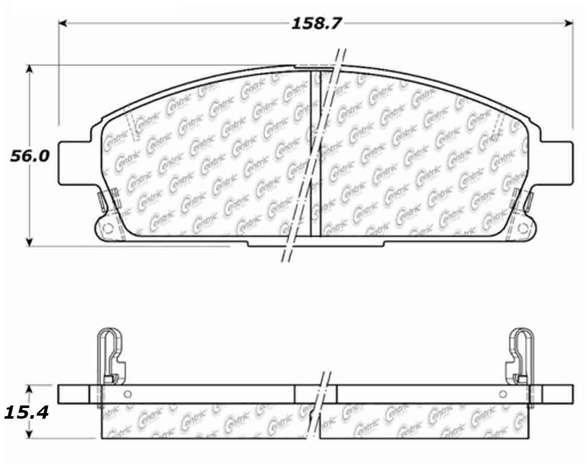 Centric Parts Disc Brake Pad Set Posi Quiet Extended Wear with Shims and Hardware for 2003-2006 Acura MDX 106.06910