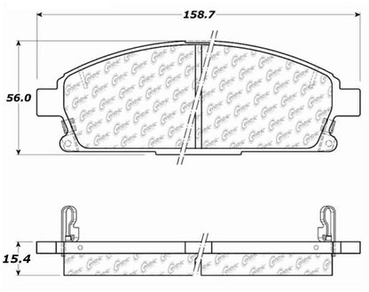 Centric Parts Disc Brake Pad Set Posi Quiet Extended Wear with Shims and Hardware for 2003-2006 Acura MDX 106.06910