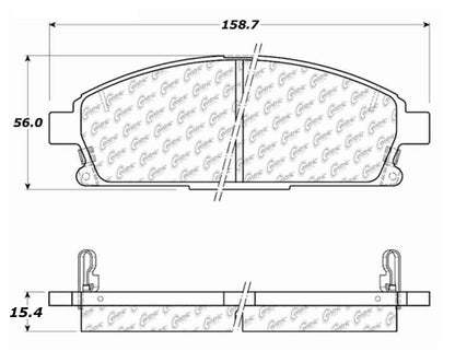 Centric Parts Disc Brake Pad Set Posi Quiet Extended Wear with Shims and Hardware for 2001-1997 Infiniti Q45 2003-1997 QX4 2004-1996 Nissan Pathfinder 106.06911