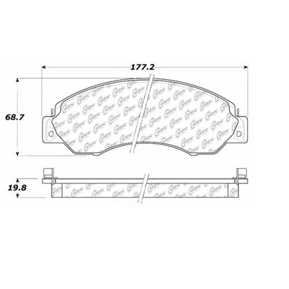 Centric Parts Disc Brake Pad Set Posi Quiet Extended Wear with Shims and Hardware for 2004-1999, 2005-2007, 2010-1994 106.07010