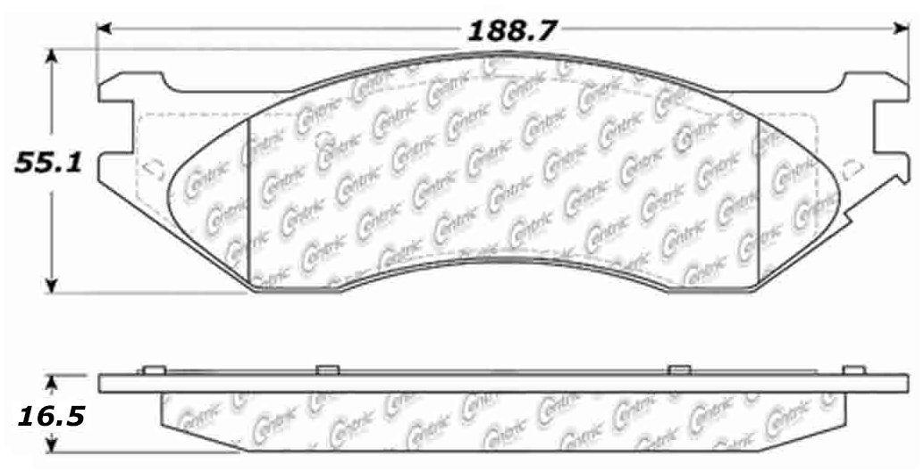 Centric Parts Disc Brake Pad Set Posi Quiet Extended Wear with Shims and Hardware for 2004-2006 Dodge Ram 1500 106.07023