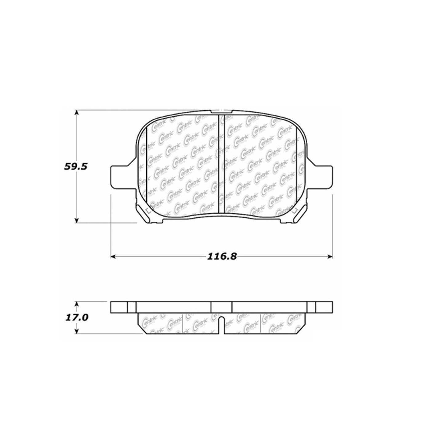 Centric Parts Disc Brake Pad Set Posi Quiet Extended Wear with Shims and Hardware for 2001-1997 Lexus ES300, 2001-1999 RX300, 2004-1998 Toyota Avalon, 2001-1997 Camry, 2003-1999 Solara 106.07070