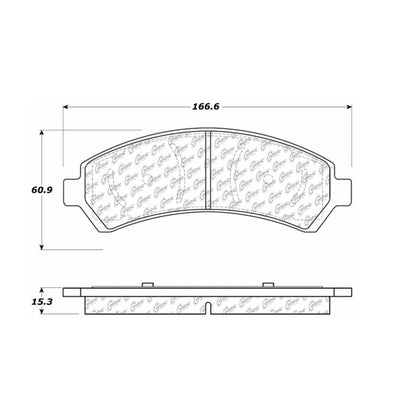Centric Parts Disc Brake Pad Set Posi Quiet Extended Wear with Shims for 2005-1997 Chevrolet Blazer
