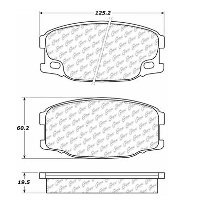 Centric Parts Disc Brake Pad Set Posi Quiet Extended Wear with Shims for Mitsubishi Fuso FE 1995-2004