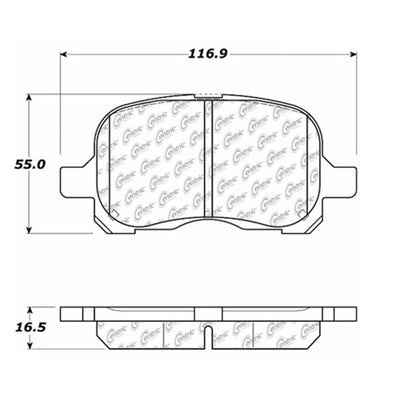 Centric Parts Disc Brake Pad Set for 106.07410