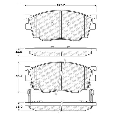 Centric Parts Disc Brake Pad Set for 106.07550