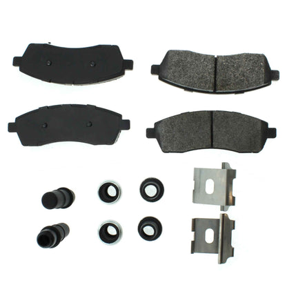 Centric Parts Disc Brake Pad Set Posi Quiet Extended Wear with Shims and Hardware for 2000-2005 Ford Excursion, 2000-2004 F-250, 1999-2004 F-250 Super Duty, 1999-2004 F-350 Super Duty 106.07570