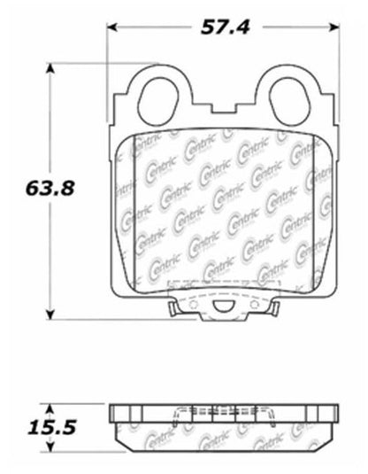 Centric Parts Disc Brake Pad Set Posi Quiet Extended Wear with Shims for Lexus GS300/GS400/GS430/IS300/SC430 2000-2010 106.07710