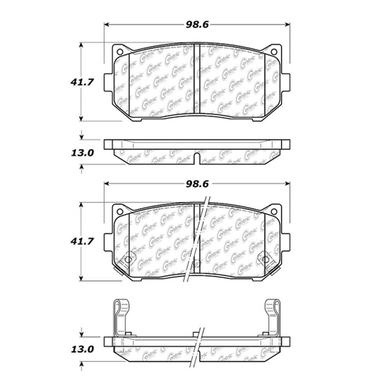 Centric Parts Disc Brake Pad Set 106.07750