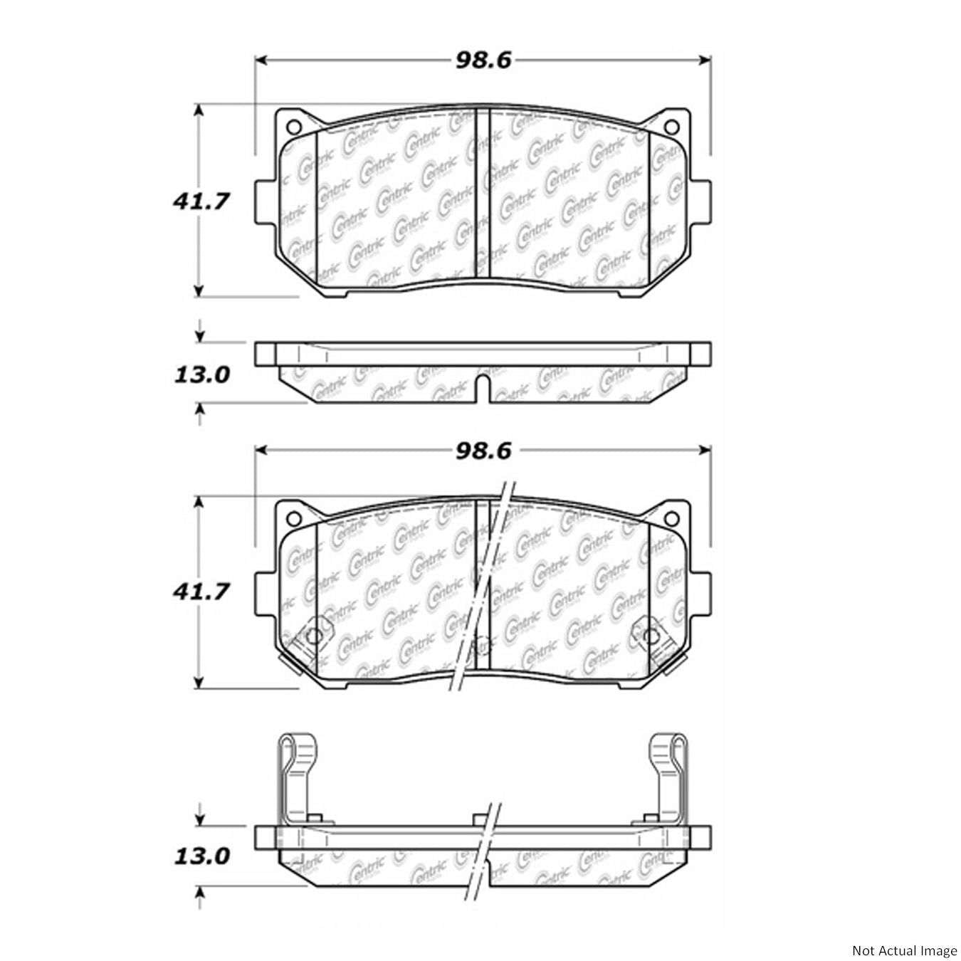 Centric Parts Disc Brake Pad Set 106.07750
