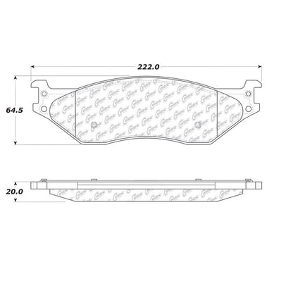 Centric Parts Disc Brake Pad Set Posi Quiet Extended Wear with Shims and Hardware for 2002-2010 Ford E-550 Econoline Super Duty, F53, F-450, F-550
