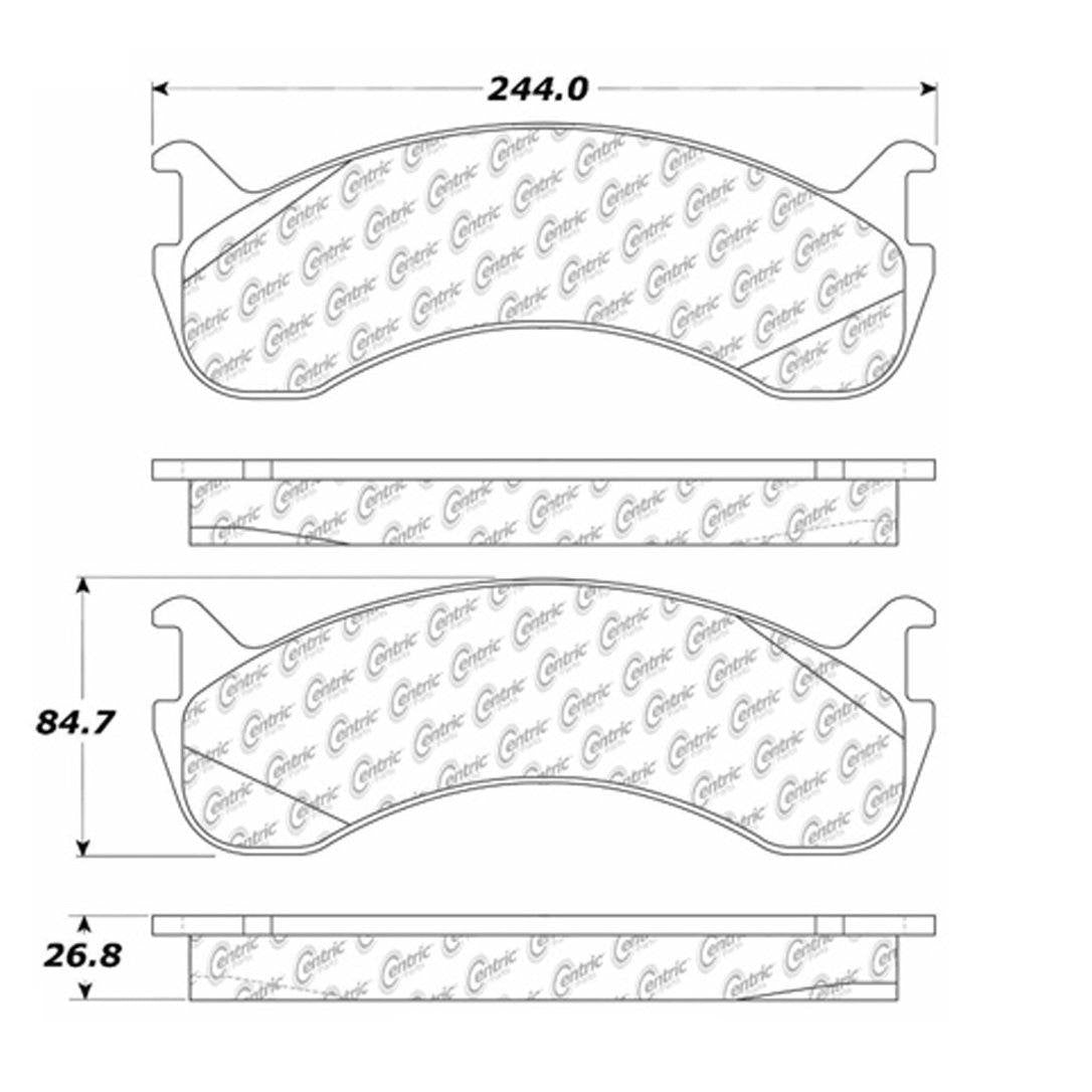 Centric Parts Disc Brake Pad Set Posi Quiet Extended Wear with Shims for 2003-1998 Blue Bird SHL TC2000 106.07861