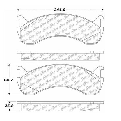 Centric Parts Disc Brake Pad Set Posi Quiet Extended Wear with Shims for 2003-1998 Blue Bird SHL TC2000 106.07861