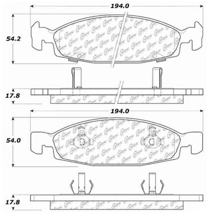 Centric Parts Disc Brake Pad Set Posi Quiet Extended Wear with Shims and Hardware for 1999-2002 Jeep Grand Cherokee 106.07900