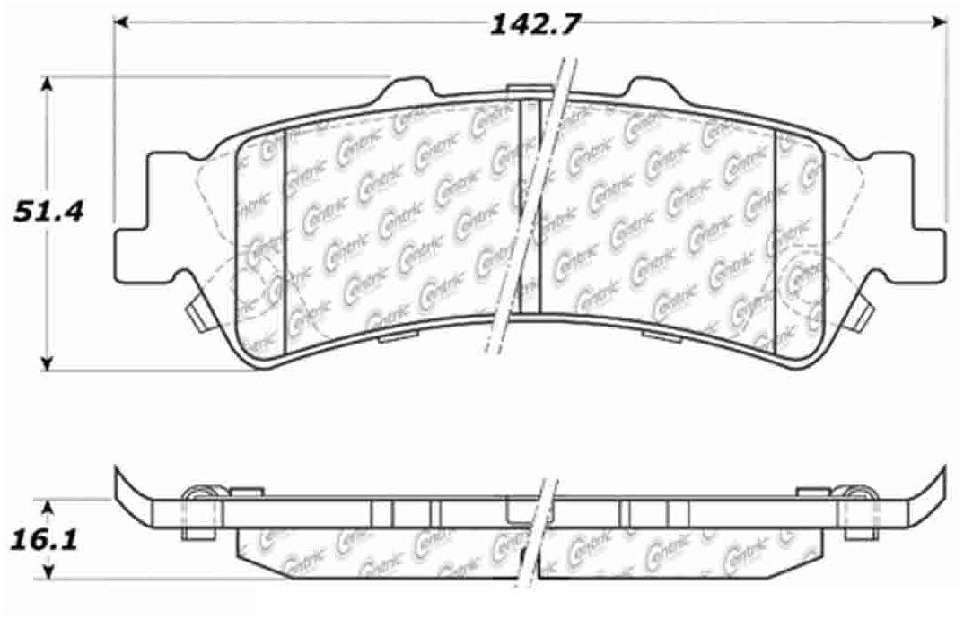 Centric Parts Disc Brake Pad Set Posi Quiet Extended Wear with Shims for 2000-2005 Cadillac DeVille Chevrolet Astro Avalanche Silverado Suburban Tahoe GMC Safari Sierra Yukon 106.07920