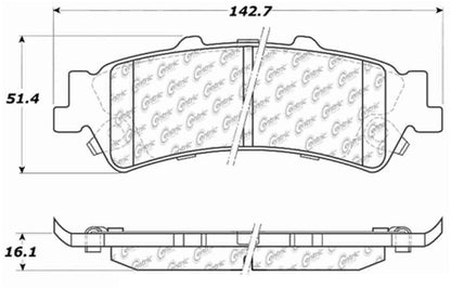 Centric Parts Disc Brake Pad Set Posi Quiet Extended Wear with Shims for 2000-2005 Cadillac DeVille Chevrolet Astro Avalanche Silverado Suburban Tahoe GMC Safari Sierra Yukon 106.07920