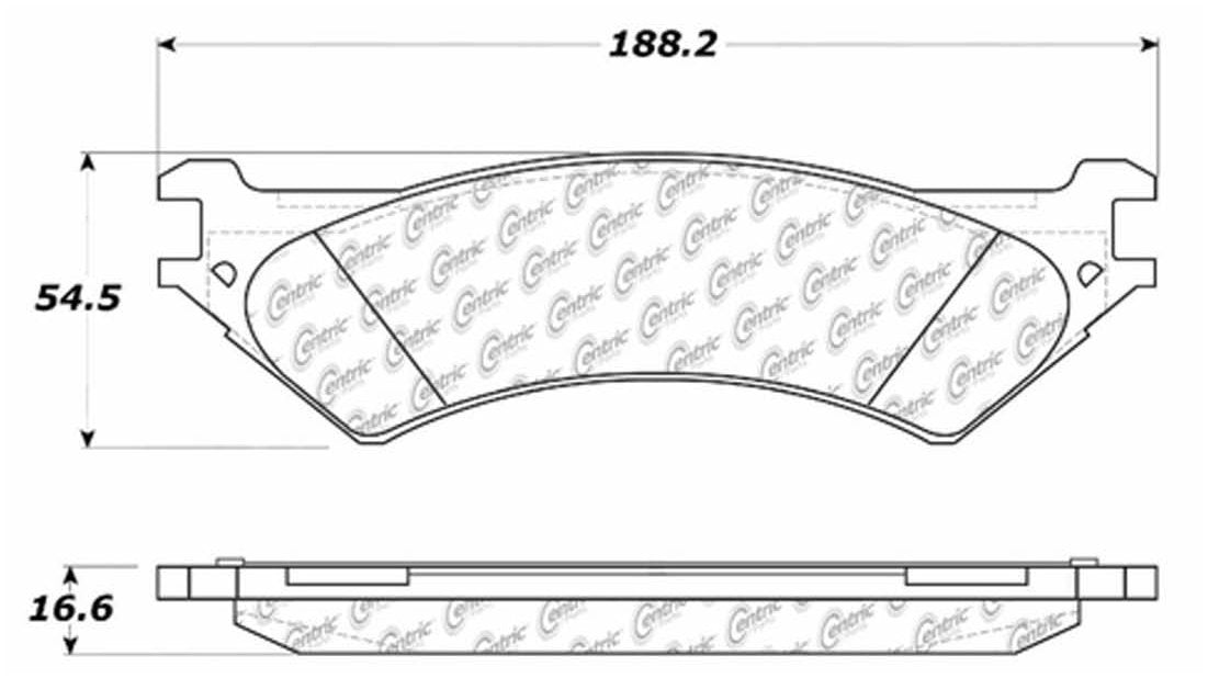 Centric Parts Disc Brake Pad Set Posi Quiet Extended Wear for 2000-2007 Ford E-Series 106.08020