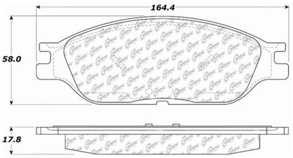 Centric Parts Disc Brake Pad Set Posi Quiet Extended Wear with Shims and Hardware for 1999-2003 Ford Windstar 106.08030