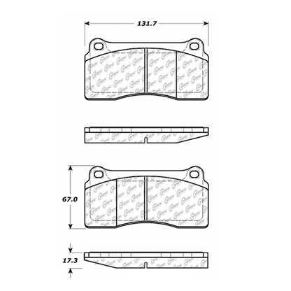 Centric Parts Disc Brake Pad Set Posi Quiet Extended Wear with Shims for Aston Martin Vanquish 2005-2001, Ferrari F40 1992-1990 106.08100