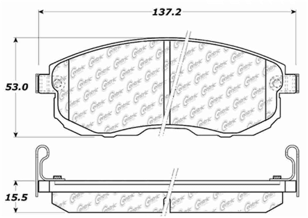 Centric Parts Disc Brake Pad Set Posi Quiet Extended Wear with Shims and Hardware for 2002-2019 Vehicles 106.08151