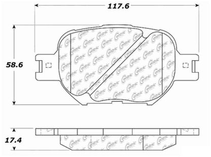Centric Parts Disc Brake Pad Set Posi Quiet Extended Wear with Shims and Hardware for 2005-2010 Scion tC Toyota Celica 106.08170