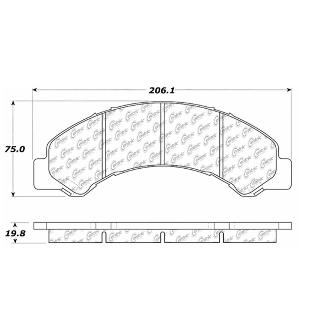 Centric Parts Disc Brake Pad Set Posi Quiet Extended Wear with Shims for 2009-2022 Chevrolet/LMC 106.08250