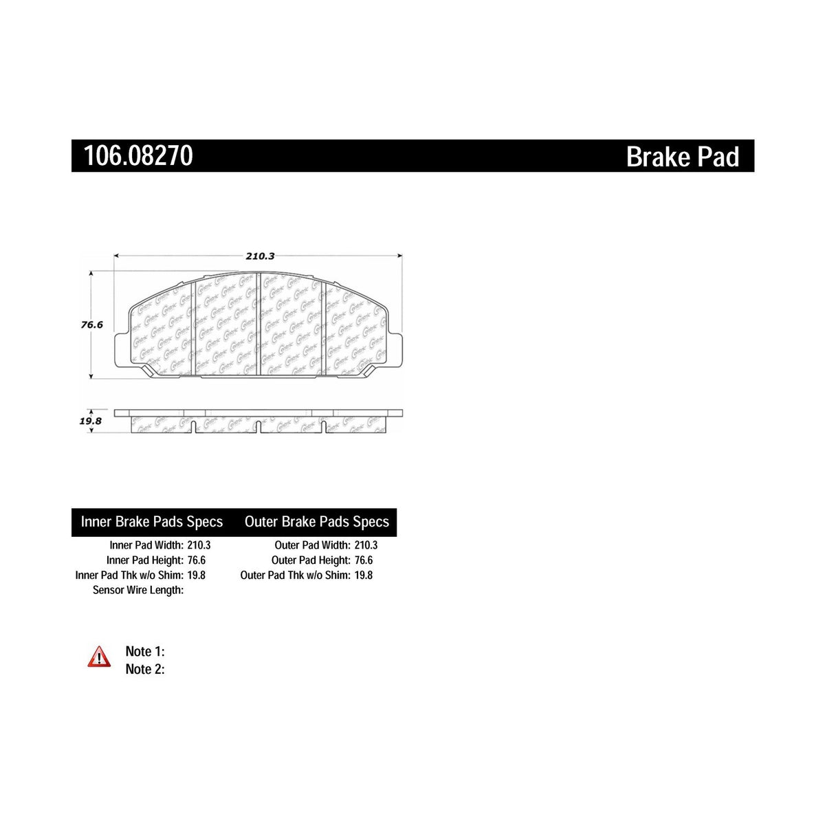 Centric Parts Disc Brake Pad Set Posi Quiet Extended Wear with Shims for 2009-2023 Chevrolet GMC 106.08270
