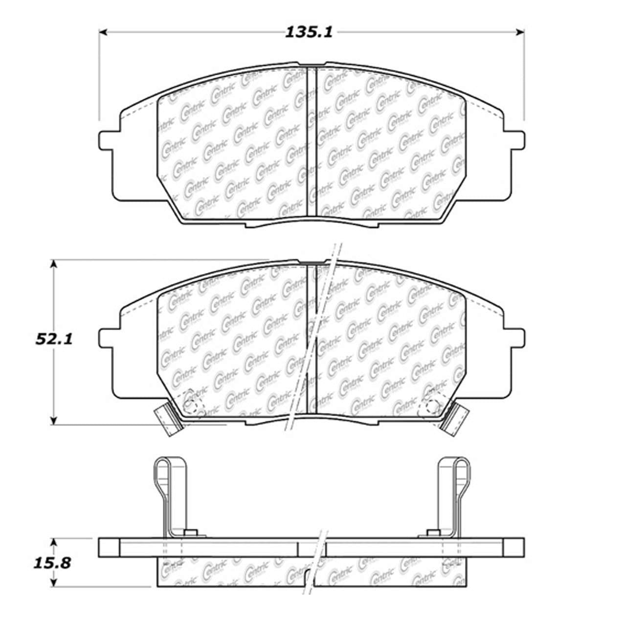 Centric Parts Disc Brake Pad Set 106.08290