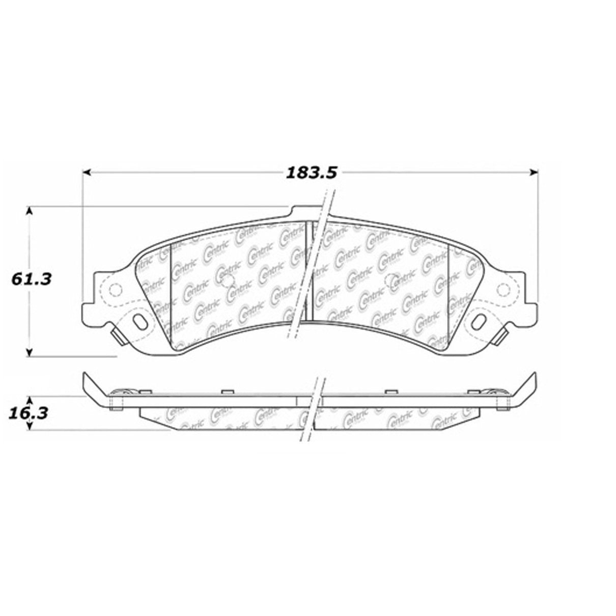 Centric Parts Disc Brake Pad Set Posi Quiet Extended Wear with Shims for 2006-2002 Cadillac Escalade, Chevrolet Avalanche, GMC Sierra