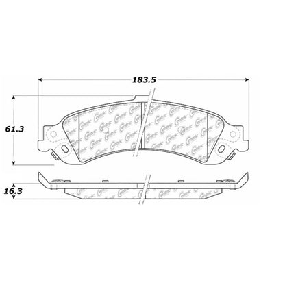 Centric Parts Disc Brake Pad Set Posi Quiet Extended Wear with Shims for 2006-2002 Cadillac Escalade, Chevrolet Avalanche, GMC Sierra