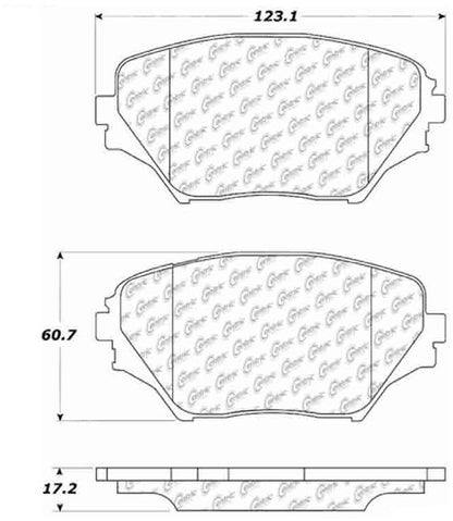 Centric Parts Disc Brake Pad Set Posi Quiet Extended Wear with Shims and Hardware for 2001-2005 Toyota RAV4 106.08620