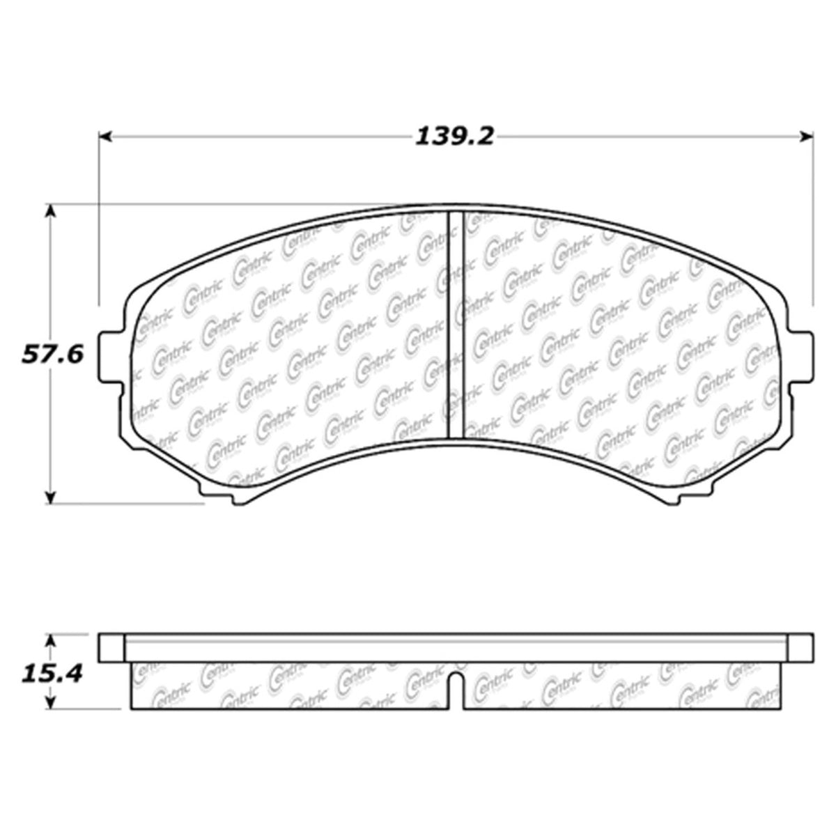 Centric Parts Disc Brake Pad Set Posi Quiet Extended Wear for 2002-2011 Honda Passport Isuzu Axiom Rodeo Mitsubishi Endeavor 106.08670