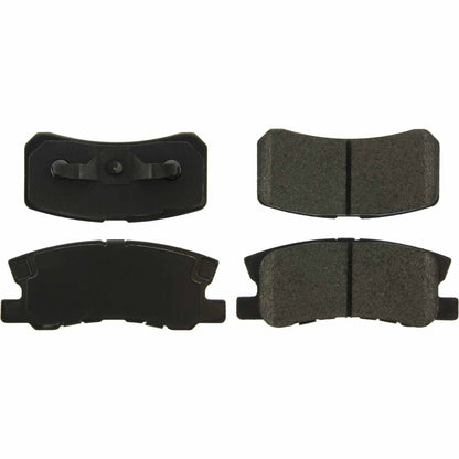 Centric Parts Disc Brake Pad Set Posi Quiet Extended Wear with Shims and Hardware for Chrysler 2007-2014 106.08680