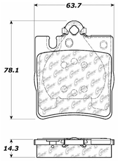 Centric Parts Disc Brake Pad Set Posi Quiet Extended Wear with Shims for Mercedes-Benz C230 2003-2007 106.08760